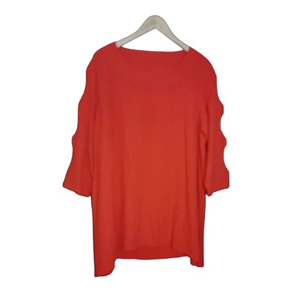 Ali Miles Womens Red Gauze Cutout Sleeves Peekaboo Back Size XL - Picture 1 of 6
